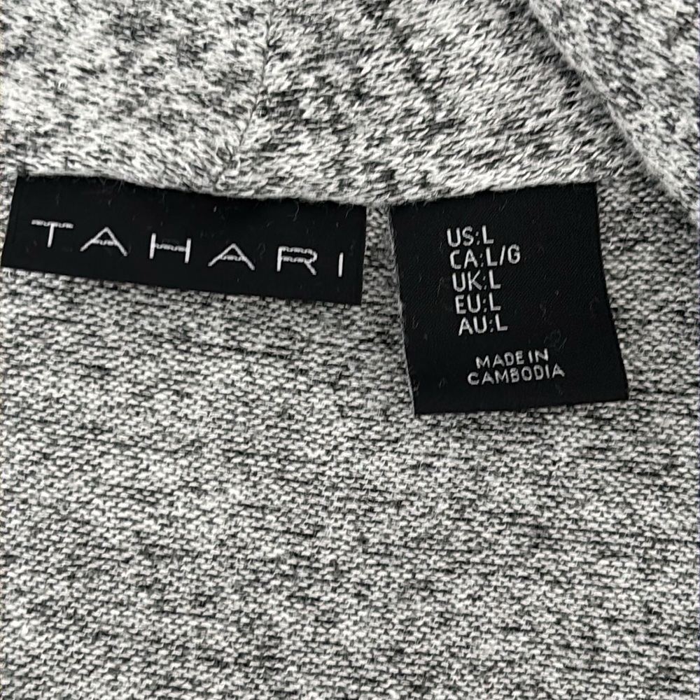 Tahari Sweater L Draped Surplice Front Modern Boho Sultry Minimalist Street Chic - Picture 4 of 15
